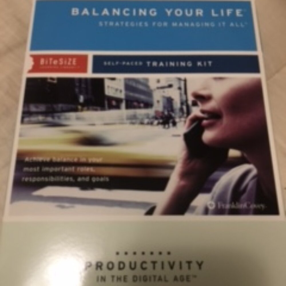 Franklin Covey Vintage (2000) Balancing Your Life  Self Paced Training Kit